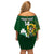 Custom South Africa And Ireland Rugby Off Shoulder Short Dress 2023 World Cup Springboks Shamrocks Together - Wonder Print Shop