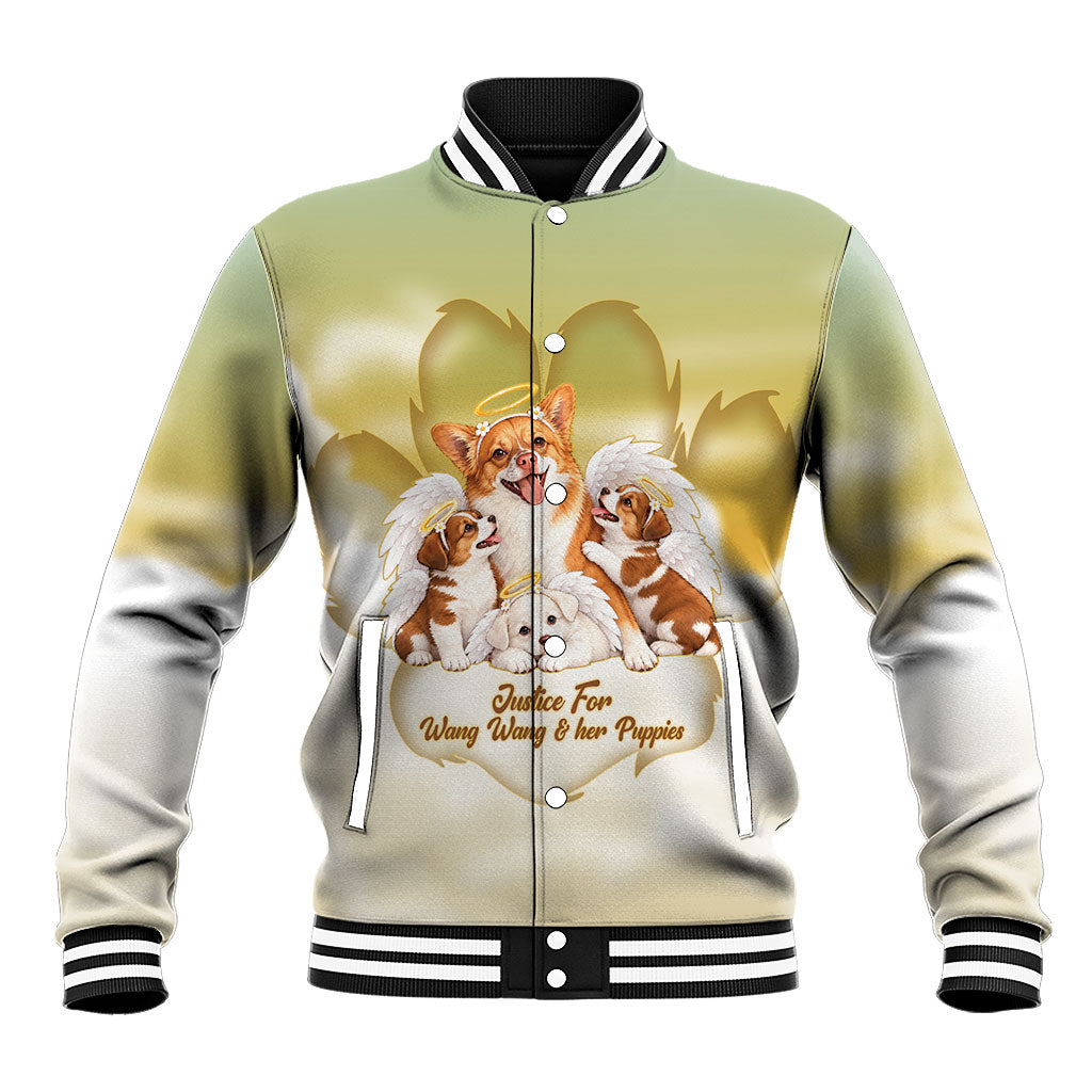 Justice For Wang Wang Baseball Jacket Mother Dog Puppies Rest In Peace