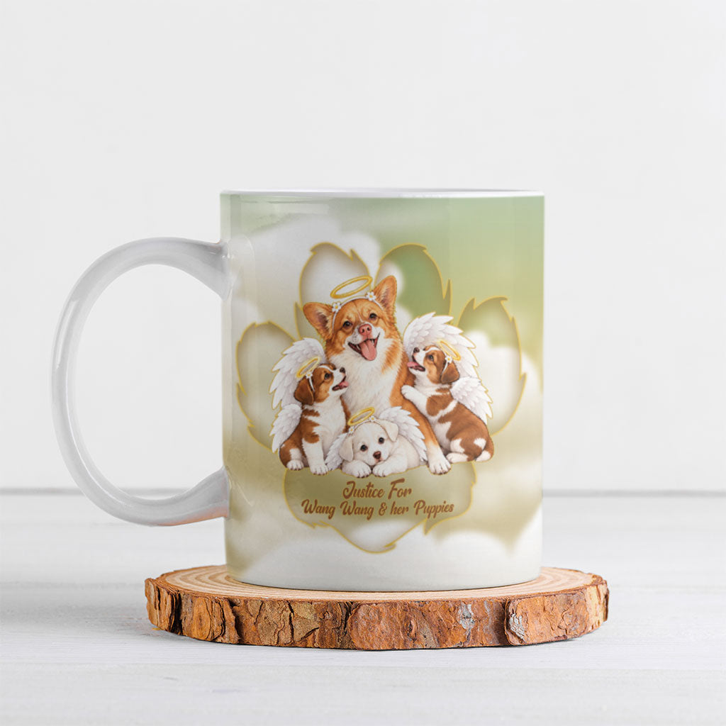 Justice For Wang Wang Ceramic Mug Mother Dog Puppies Rest In Peace