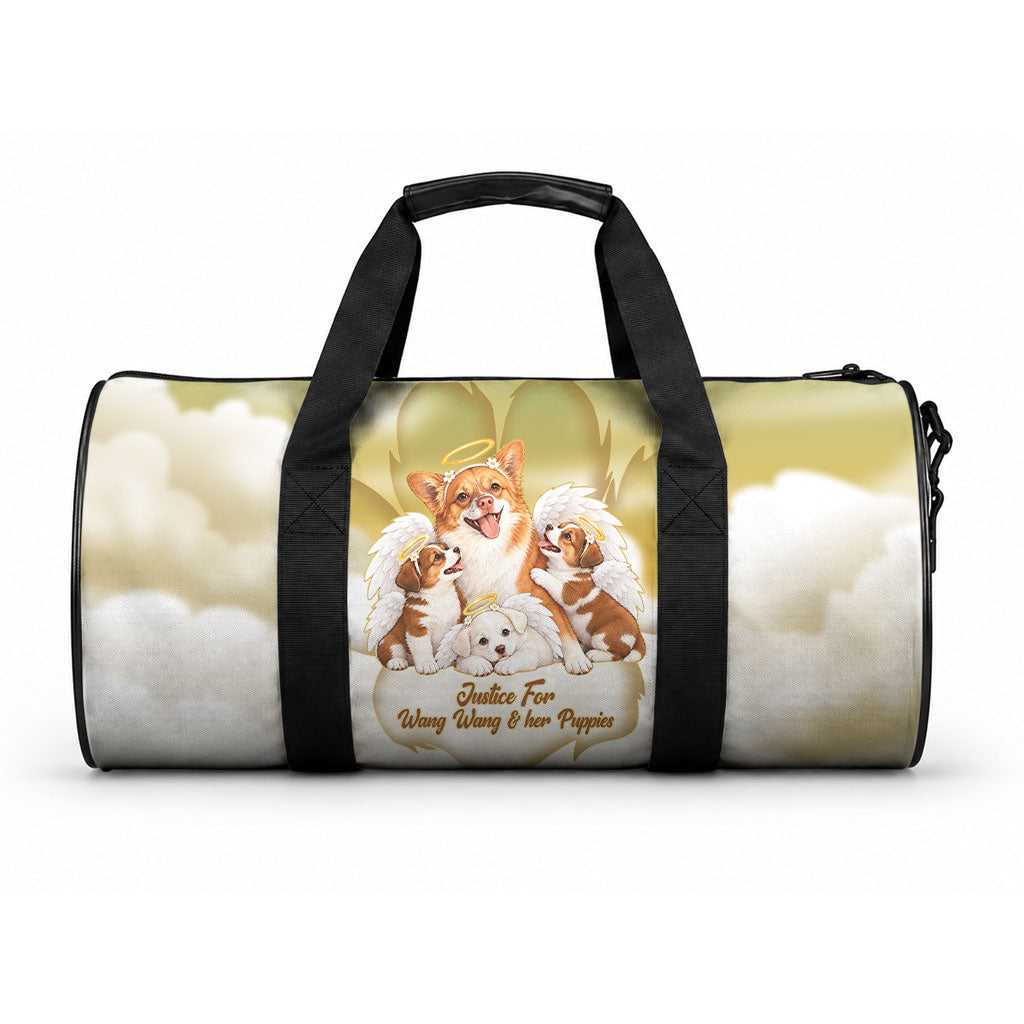 Justice For Wang Wang Duffle Bag Mother Dog Puppies Rest In Peace