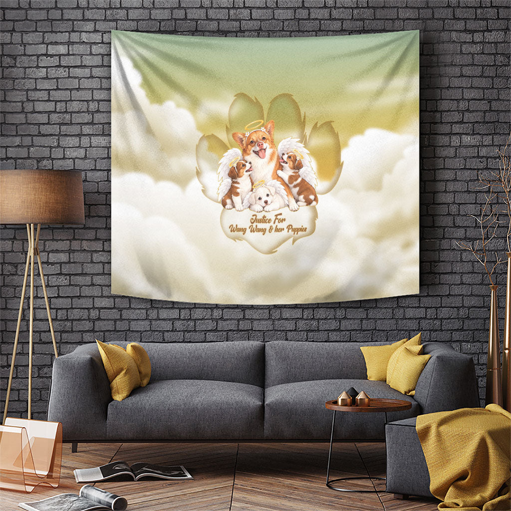 Justice For Wang Wang Tapestry Mother Dog Puppies Rest In Peace