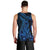 Blue Polynesia Shark Tattoo Men Tank Top With Polynesian Plumeria - Wonder Print Shop