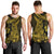 Gold Polynesia Shark Tattoo Men Tank Top With Polynesian Plumeria - Wonder Print Shop