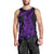 Purple Polynesia Shark Tattoo Men Tank Top With Polynesian Plumeria - Wonder Print Shop