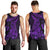 Purple Polynesia Shark Tattoo Men Tank Top With Polynesian Plumeria - Wonder Print Shop