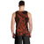 Red Polynesia Men Tank Top Shark Tattoo With Polynesian Plumeria - Wonder Print Shop