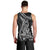 Black Polynesia Men Tank Top Shark Tattoo With Polynesian Plumeria - Wonder Print Shop