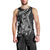 Black Polynesia Men Tank Top Shark Tattoo With Polynesian Plumeria - Wonder Print Shop