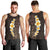 Brown Polynesia Men Tank Top Plumeria Tropical Leaves With Galaxy Polynesian Art - Wonder Print Shop