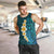 Turquosie Polynesia Men Tank Top Plumeria Tropical Leaves With Galaxy Polynesian Art - Wonder Print Shop