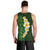 Green Polynesia Men Tank Top Plumeria Tropical Leaves With Galaxy Polynesian Art - Wonder Print Shop