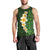 Green Polynesia Men Tank Top Plumeria Tropical Leaves With Galaxy Polynesian Art - Wonder Print Shop