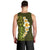 Lime Green Tropical Plumeria With Galaxy Polynesian Art Men Tank Top - Wonder Print Shop