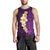 Purple Tropical Plumeria With Galaxy Polynesian Art Men Tank Top - Wonder Print Shop