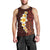 Red Tropical Plumeria With Galaxy Polynesian Art Men Tank Top - Wonder Print Shop