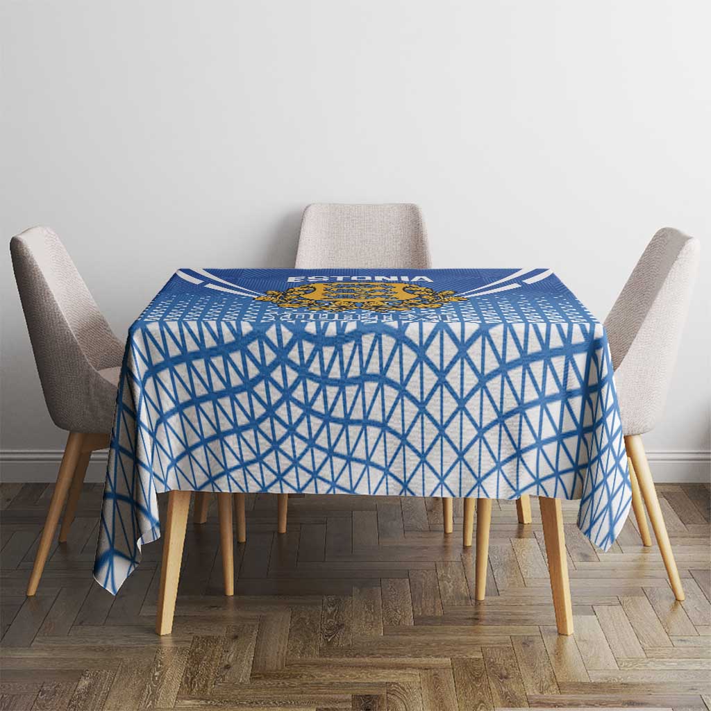Custom Estonia Football Tablecloth Come One Kalevipojad