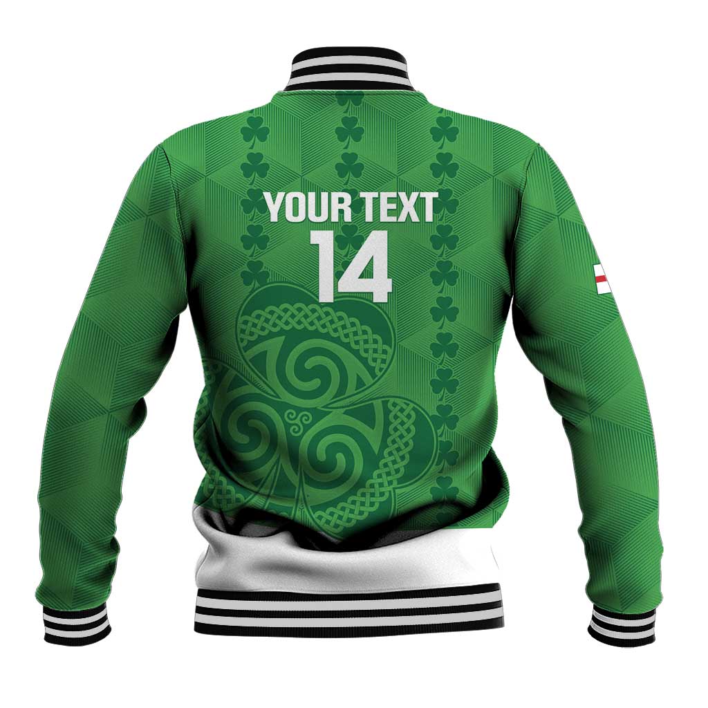 Custom Northern Ireland Baseball Jacket Go Green and White Army