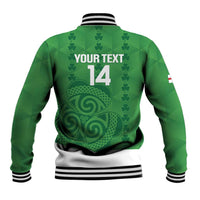 Custom Northern Ireland Baseball Jacket Go Green and White Army