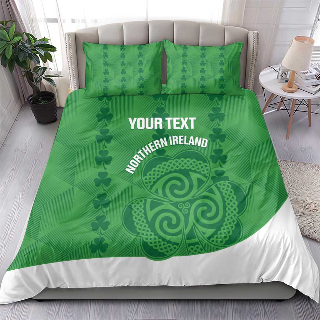 Custom Northern Ireland Bedding Set Go Green and White Army