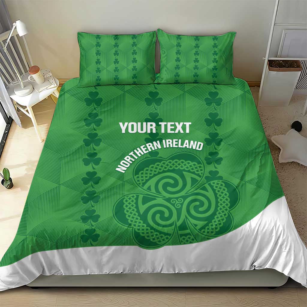 Custom Northern Ireland Bedding Set Go Green and White Army