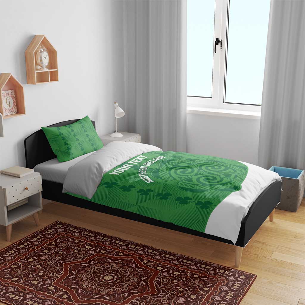 Custom Northern Ireland Bedding Set Go Green and White Army