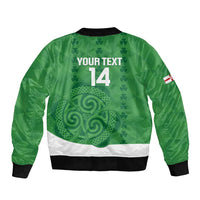 Custom Northern Ireland Bomber Jacket Go Green and White Army