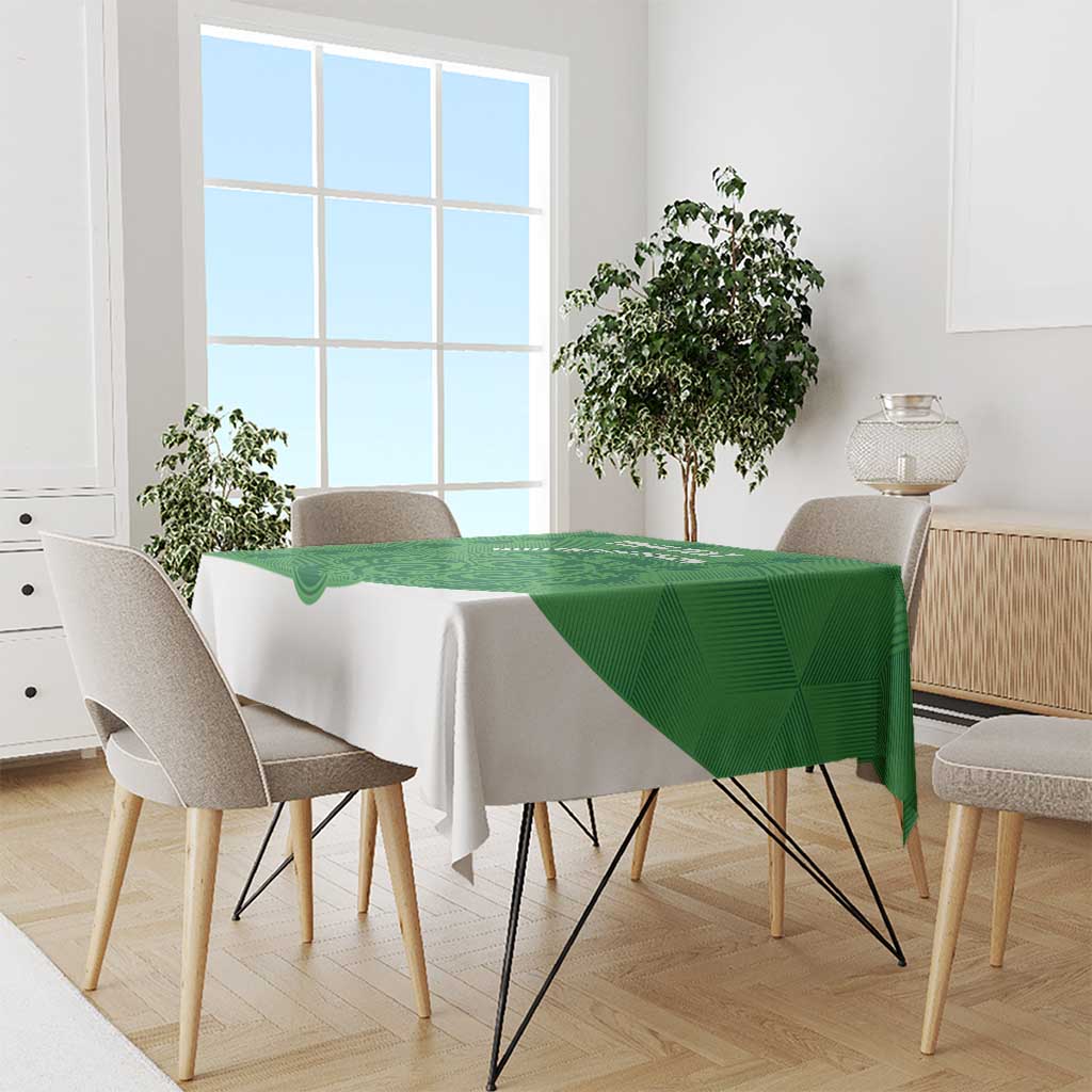 Custom Northern Ireland Tablecloth Go Green and White Army
