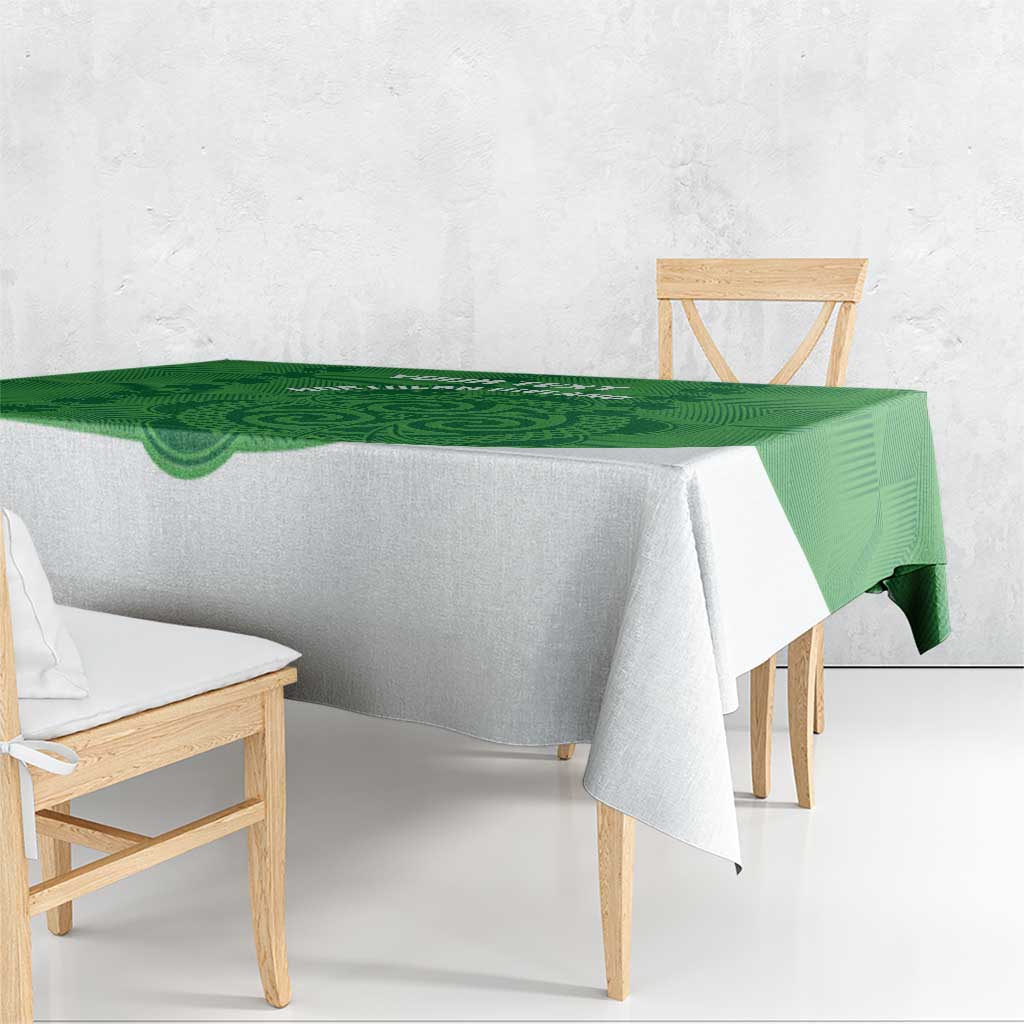 Custom Northern Ireland Tablecloth Go Green and White Army
