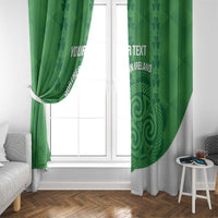 Custom Northern Ireland Window Curtain Go Green and White Army