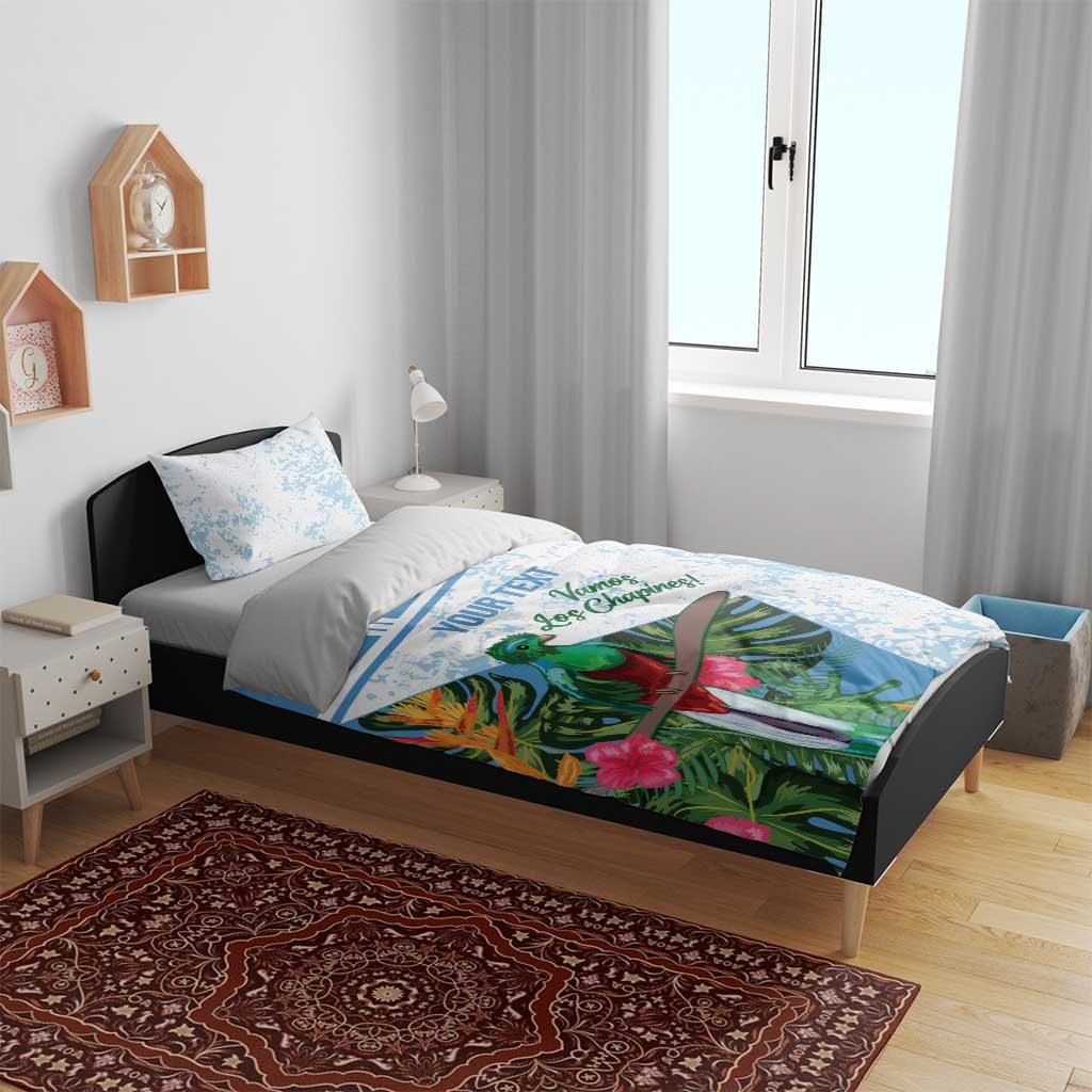 Custom Guatemala Football Bedding Set Vamos Los Chapines!