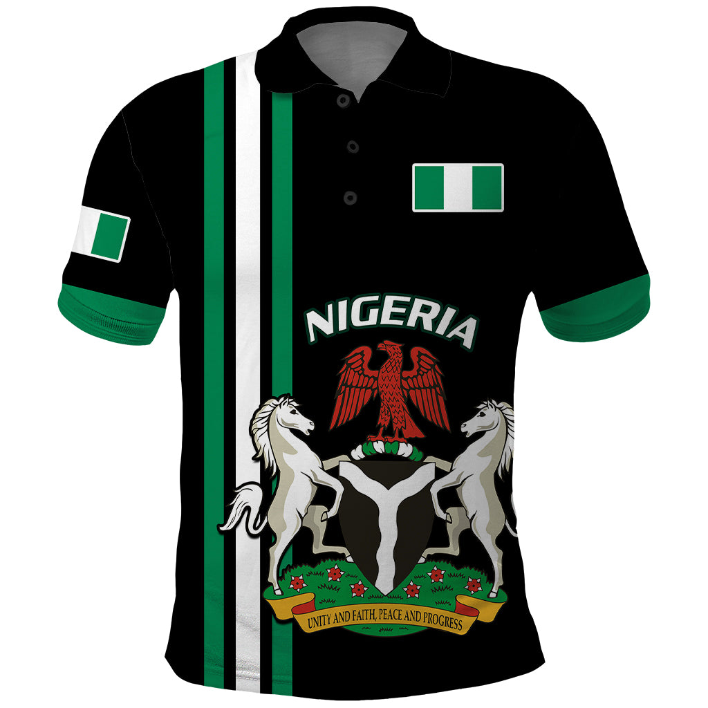 Nigeria Polo Shirt Nigeria Coat Of Arms Simple Style - Wonder Print Shop