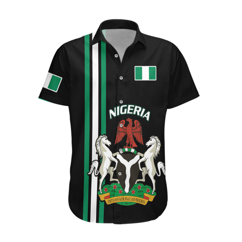 Personalised Nigeria Hawaiian Shirt Nigeria Coat Of Arms Simple Style - Wonder Print Shop