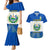 El Salvador Couples Matching Mermaid Dress And Hawaiian Shirt Coat Of Arms Mix Flor De Izote - Wonder Print Shop