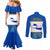 el-salvador-couples-matching-mermaid-dress-and-long-sleeve-button-shirts-coat-of-arms-mix-flor-de-izote