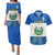 El Salvador Couples Matching Puletasi Dress and Hawaiian Shirt Coat Of Arms Mix Flor De Izote - Wonder Print Shop