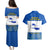 El Salvador Couples Matching Puletasi Dress and Hawaiian Shirt Coat Of Arms Mix Flor De Izote - Wonder Print Shop