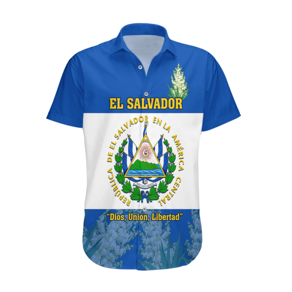 El Salvador Hawaiian Shirt Coat Of Arms Mix Flor De Izote - Wonder Print Shop