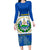 El Salvador Long Sleeve Bodycon Dress Coat Of Arms Mix Flor De Izote - Wonder Print Shop