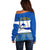 El Salvador Off Shoulder Sweater Coat Of Arms Mix Flor De Izote - Wonder Print Shop