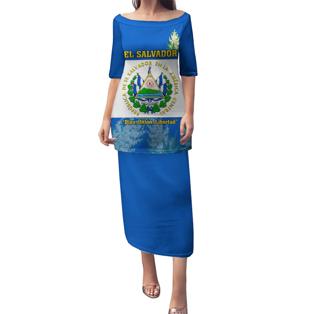 El Salvador Puletasi Coat Of Arms Mix Flor De Izote - Wonder Print Shop