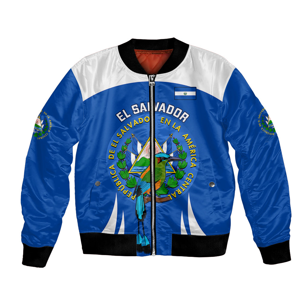 El Salvador Independence Day Bomber Jacket Torogoz With Coat Of Arms Proud - Wonder Print Shop