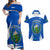 El Salvador Independence Day Couples Matching Off Shoulder Maxi Dress and Hawaiian Shirt Torogoz With Coat Of Arms Proud - Wonder Print Shop