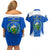 El Salvador Independence Day Couples Matching Off Shoulder Short Dress and Hawaiian Shirt Torogoz With Coat Of Arms Proud - Wonder Print Shop