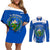 El Salvador Independence Day Couples Matching Off Shoulder Short Dress and Long Sleeve Button Shirts Torogoz With Coat Of Arms Proud - Wonder Print Shop