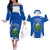 El Salvador Independence Day Couples Matching Off The Shoulder Long Sleeve Dress and Hawaiian Shirt Torogoz With Coat Of Arms Proud - Wonder Print Shop