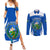 El Salvador Independence Day Couples Matching Summer Maxi Dress and Long Sleeve Button Shirts Torogoz With Coat Of Arms Proud - Wonder Print Shop