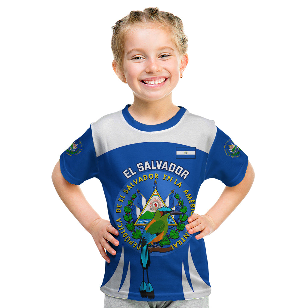 El Salvador Independence Day Kid T Shirt Torogoz With Coat Of Arms Proud - Wonder Print Shop