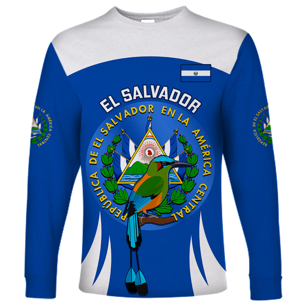 El Salvador Independence Day Long Sleeve Shirt Torogoz With Coat Of Arms Proud - Wonder Print Shop