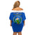 El Salvador Independence Day Off Shoulder Short Dress Torogoz With Coat Of Arms Proud - Wonder Print Shop