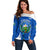 El Salvador Independence Day Off Shoulder Sweater Torogoz With Coat Of Arms Proud - Wonder Print Shop